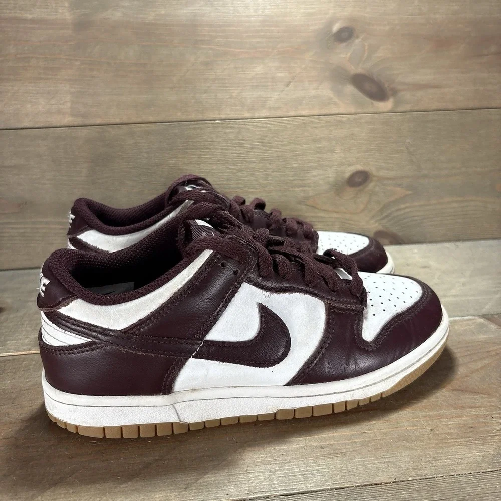 nike dunk low kids youth size 4.5 Y shoes maroon comfort athletic sneakers